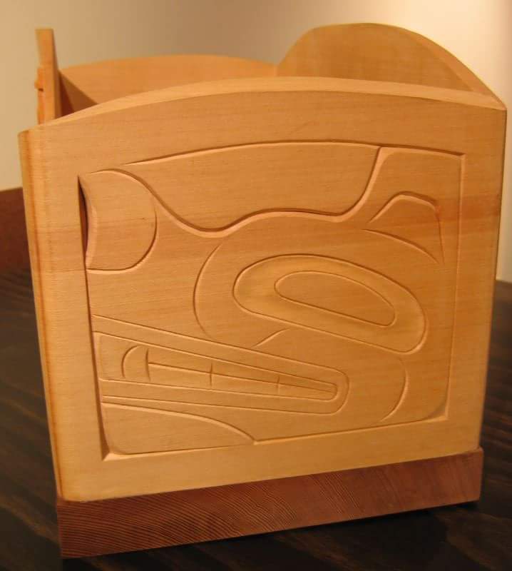 Bentwood bowl side view
