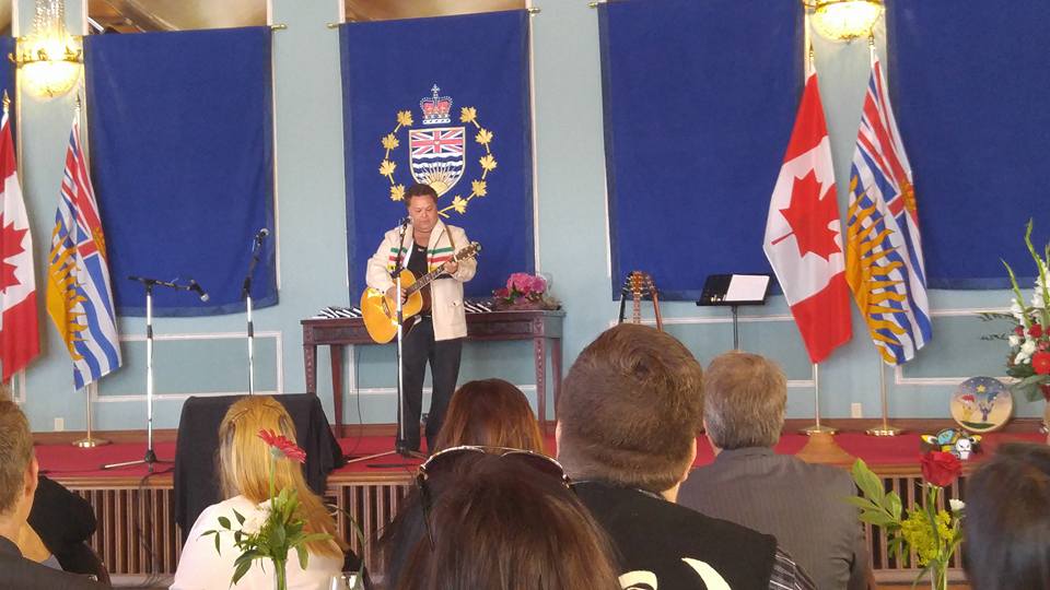 Gary at the Lieutenant Governor's mansion, Aboriginal Day